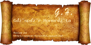 Gáspár Honoráta névjegykártya